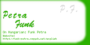 petra funk business card